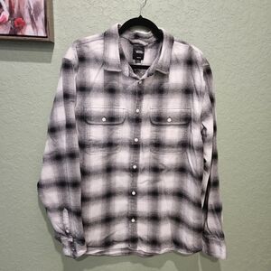 Mens Vans Off the Wall Button Down Flannel Size Medium